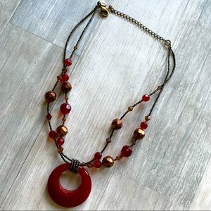 Boho beaded  necklace